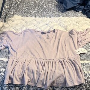 ARULA Lavender Peplum Top